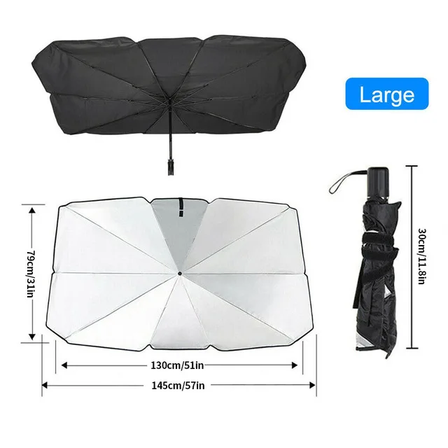 2023 Car Windshield Sunshade Umbrella Foldable Car Umbrella Sunshade Cover UV Block Car Front Window Heat Insulation Protection