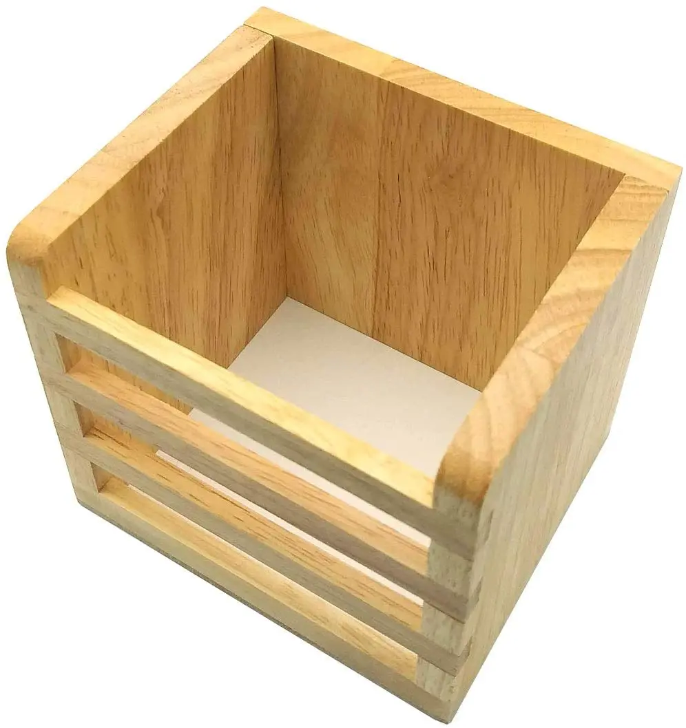 Wooden office supplies, business card box, pen holder