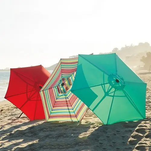 8 Ribs Outdoor Patio Garden Umbrella with Tile and Crack Factory Direct Garden Parasol Sun Umbrella