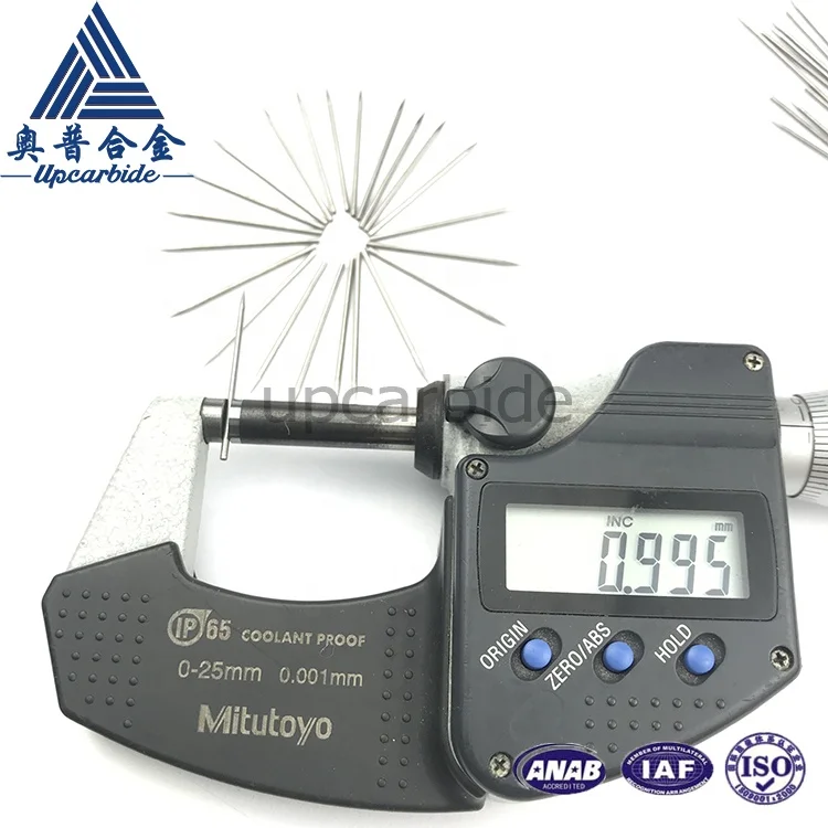 
99.95% and 99.98% pure wolfram dia.1.0*27mm pure tungsten electrode needle 