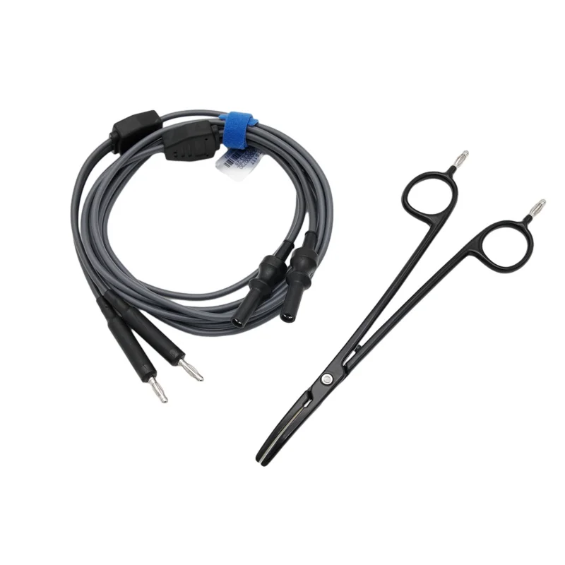 IEC AHA Bipolar Artery Coagulation Scissors With Electrosurgical Unit Connecting Cable LEEP013+TS117