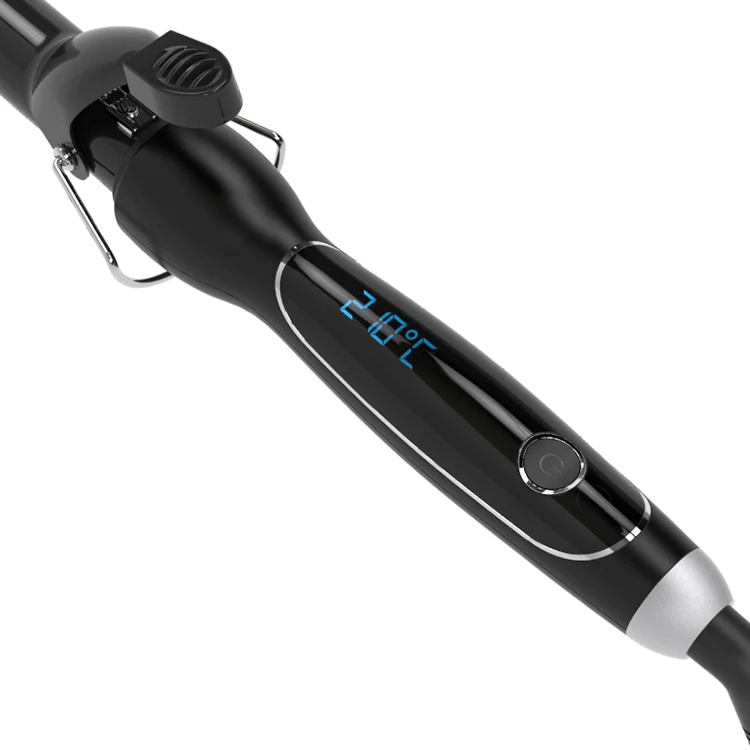 Professional PTC heater LCD display salon Auto shut off  hair curler wand negative ion curling