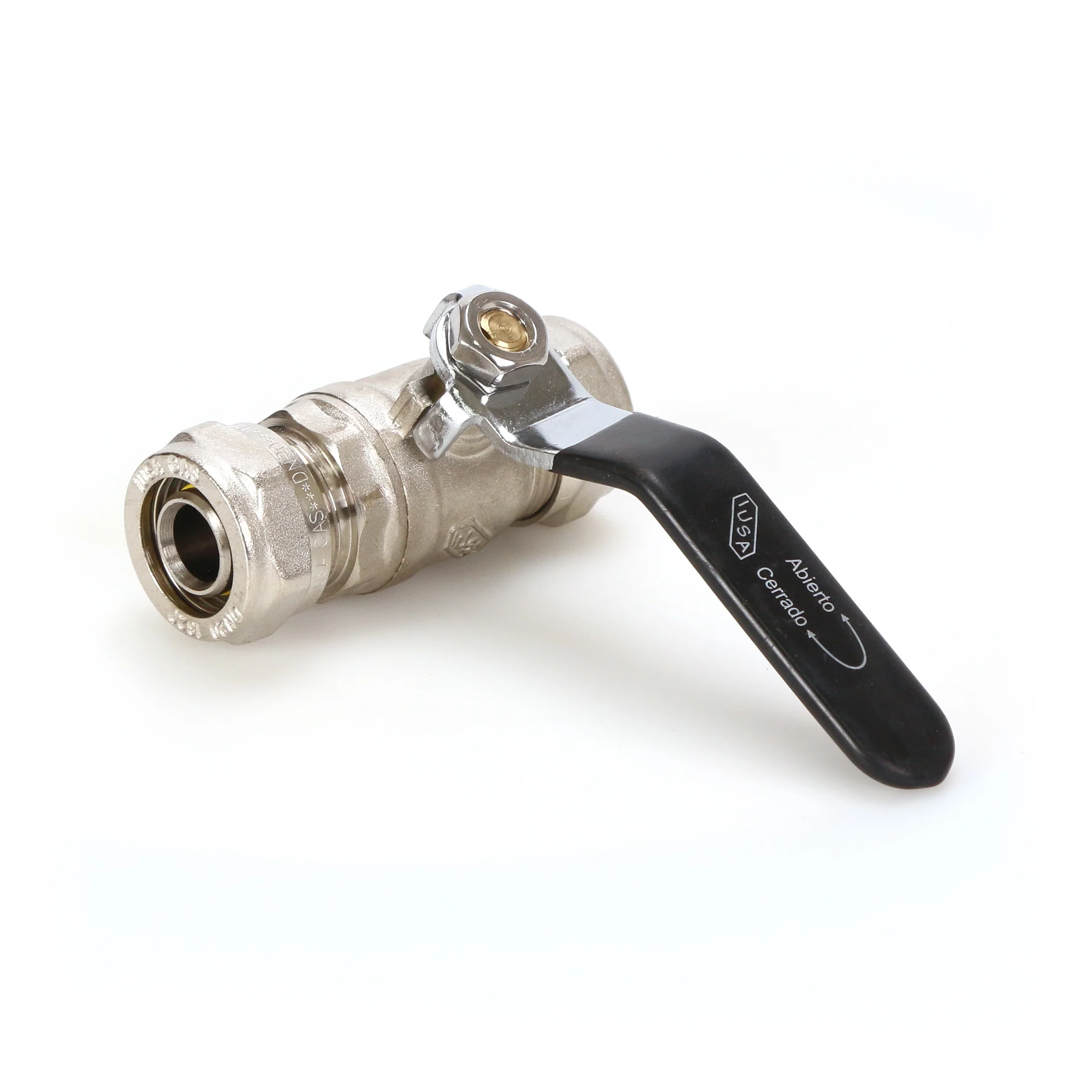 High Quality Brass Ball Valve Water Gas Pipe Fitting Valve Nickel Plating Compression Valve