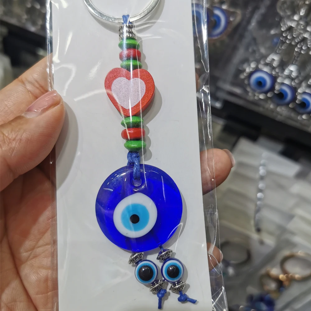 Handmade Turkey Greece Blue Eyes Key Chain Evil Eyes Keychain Charm Pendant