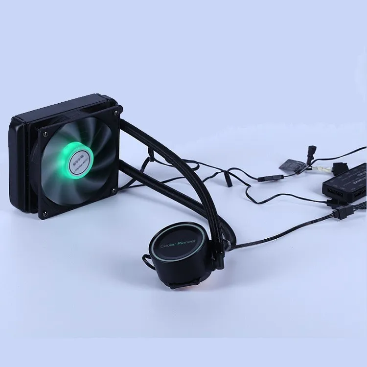 12 В постоянного тока Intel 1150 1151 1155 AMD компьютер игрового охлаждения светодиодный вентилятор жидкостная вода ПК кулер пр