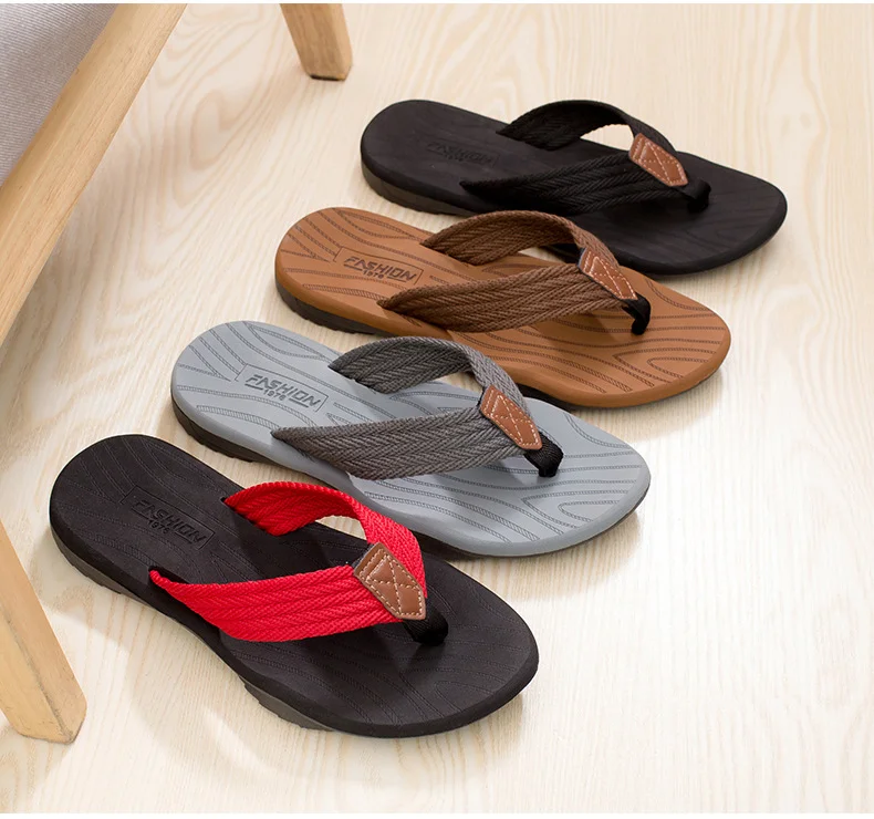 EVA Soft Sole Lightweight Flip-flops Fashion Men Clip Buckle Solid Color Outside Wear slippers