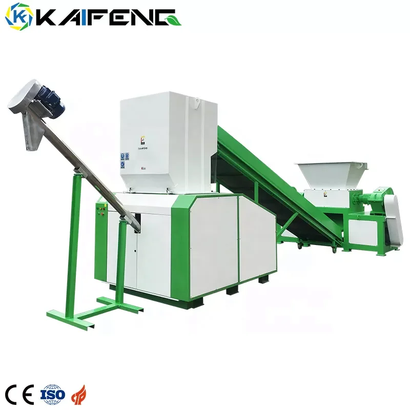 50~2500 Kg/h Double-shaft Shredder Machine Waste Tires Shredder Recycling Machine