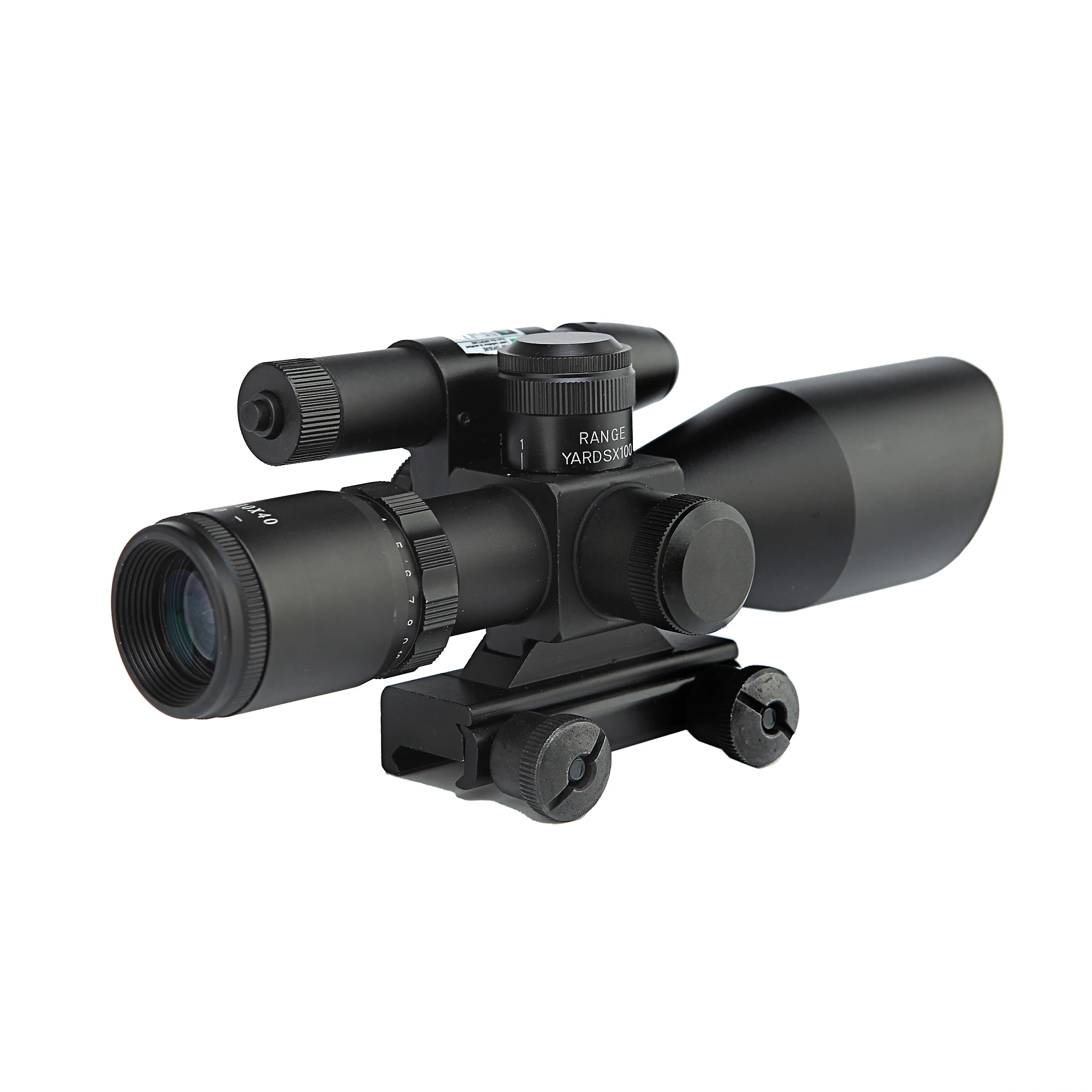 
2.5-10x40 Short Riflescope Airgun aiming Shooting Scope with green laser sight 