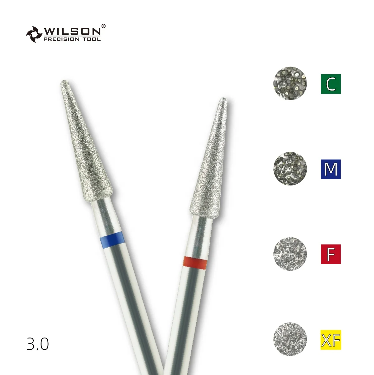 3.0mm Bud Shape Manicure Machine New Style nail drill bit set Different Kinds of diamond nail drill bit