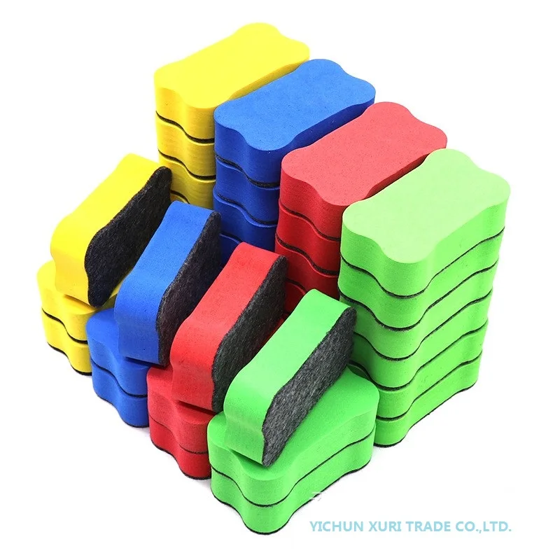 Оптовая продажа, ластик для белой доски, EVA, фетровая ткань, маленький ластик для костей