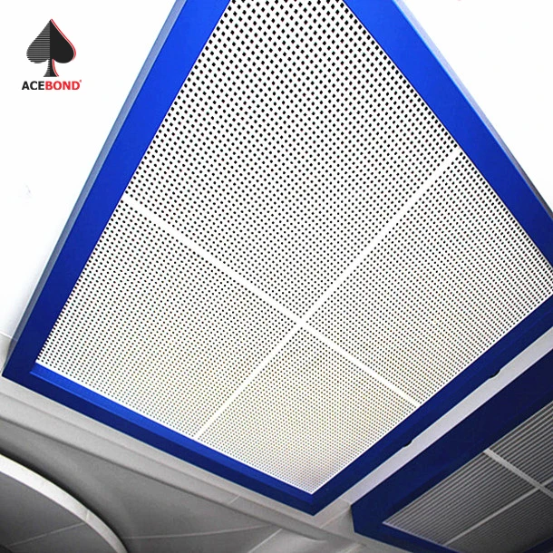 ACEBOND Waterproof Decorative Materials Ceiling ACE-FC Acoustic Ceiling Tiles Suspended Ceiling Lay in Metal Aluminum Square