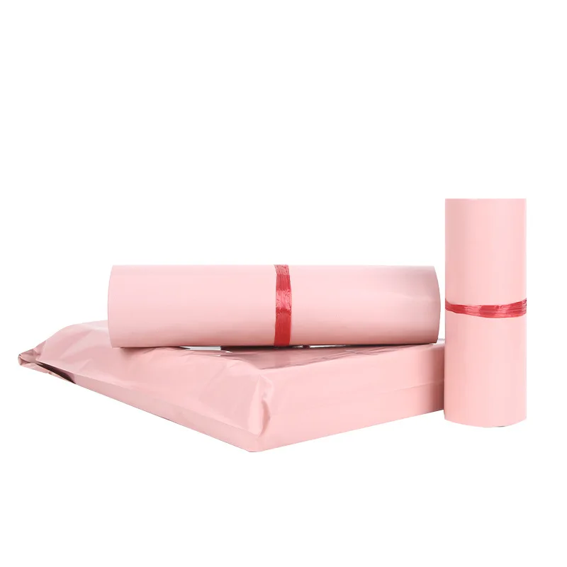 free designs Pink Courier Mailer Bags Packaging Poly Package Plastic Self-Adhesive Express Bag Envelope Postal Pouch Mailing