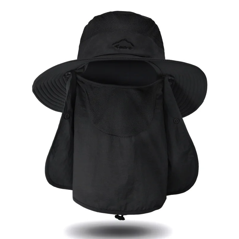HUALIAN Summer Sun Hat for Men Women Sun Protection Wide Brim Bucket Hat Waterproof Breathable Packable Custom Boonie Hat for Fi