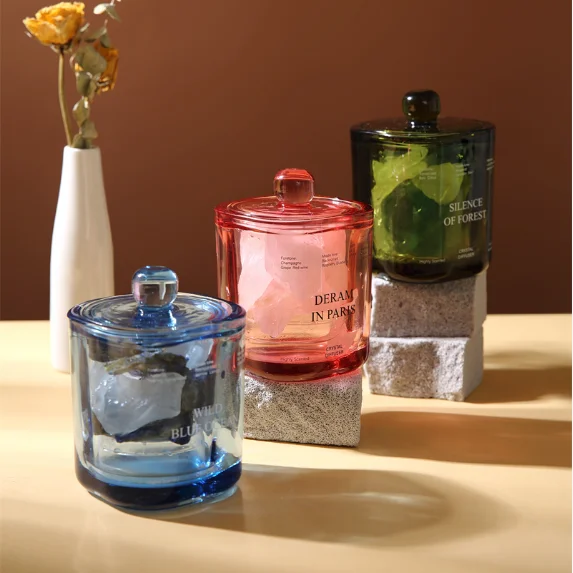 NEWIND New Arrival Home Decor Crystal Stone 10ml Essential Oil 420g Crystal Reed Diffuser with custom logo for Christmas Gift