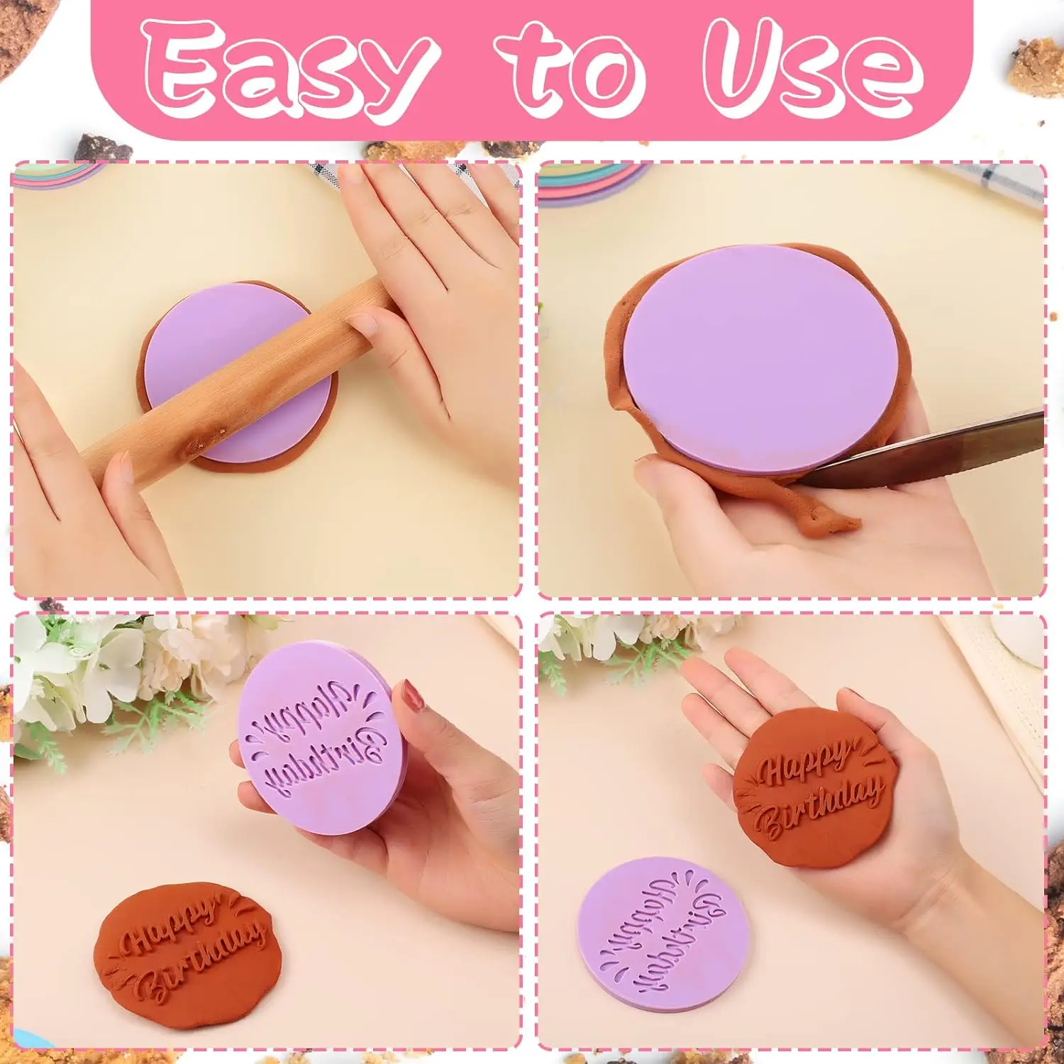 Выпечка печенья украшение торта/Сахарная паста/Кекс с днем рождения Фондант тиснение 3D дизайн штамп