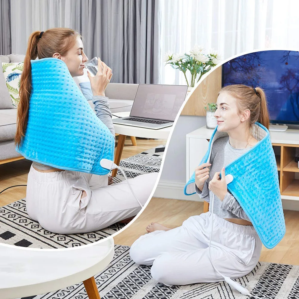 Custom Size Portable Neck Shoulder Infrared Heating Pad Menstrual Heated Pad Throw Blanket