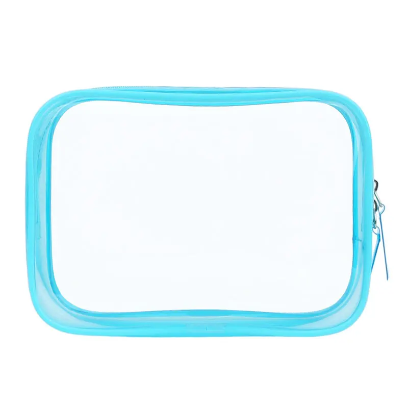 Customized Transparent Waterproof make up Bag Portable PVC plastic Cosmetic Makeup Bag clear zipper pouch for Vacation Travel
