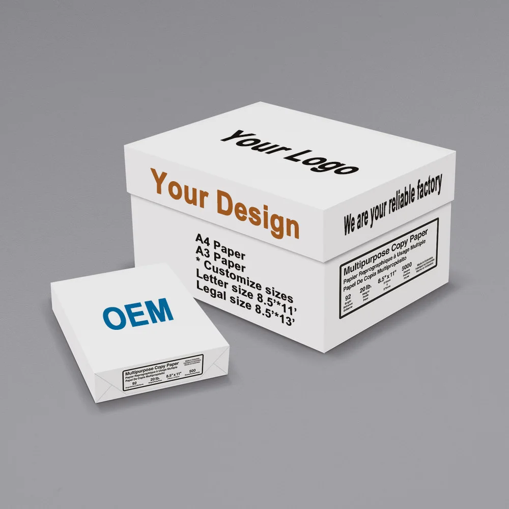 Factory price a4 size sheet white colour hard copy bond paper 80gsm for sale