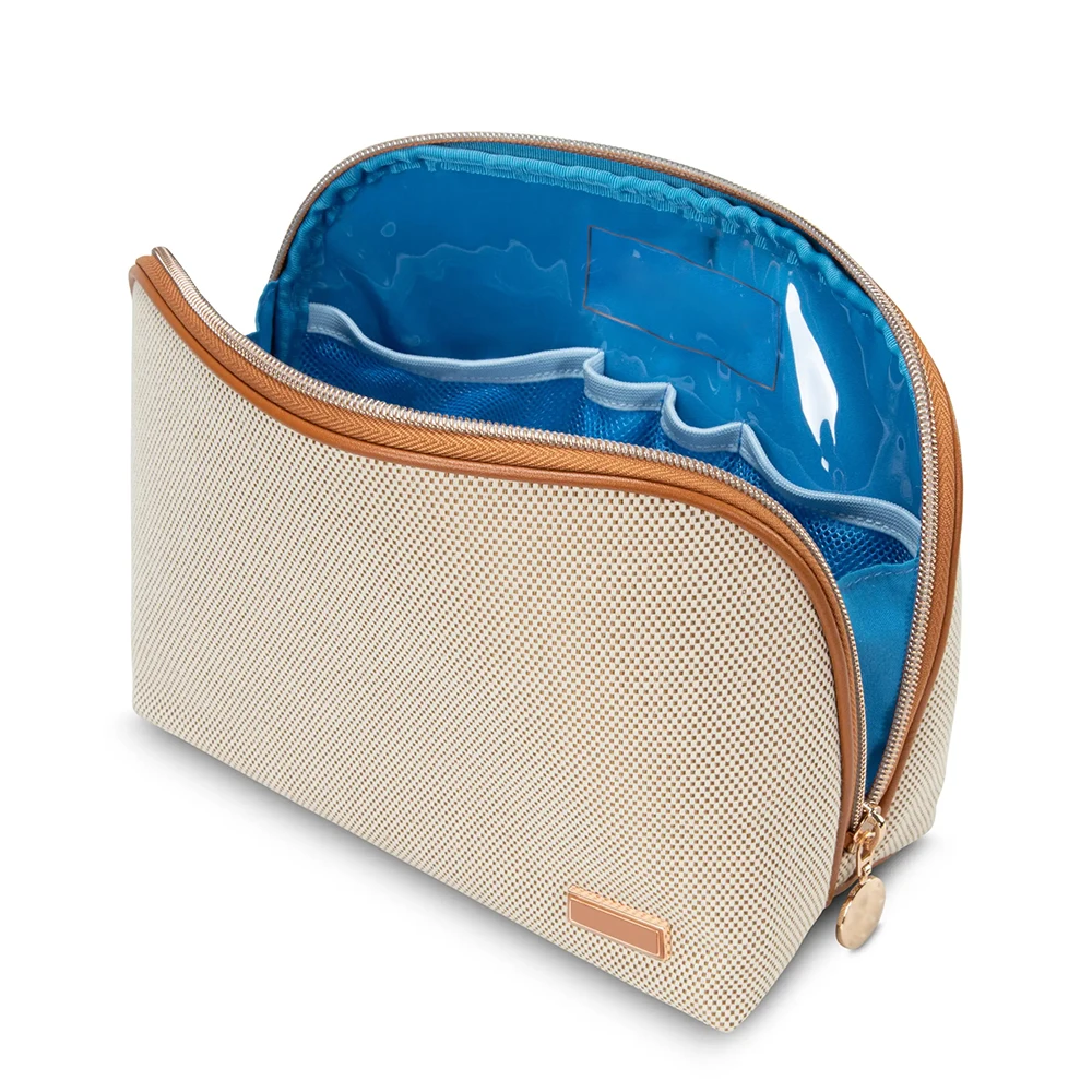 Travel Makeup Bag Large Capacity Cosmetic Bags Waterproof Portable Pouch Open Flat Toiletry Bag Organizer