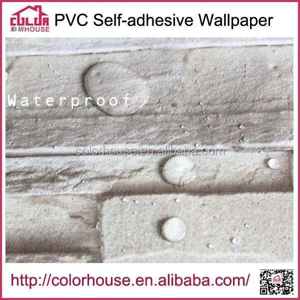 High Quality Water Proof PVC Self-adhesive Wallpaper for Home Decorative Brick Design Wall Paper 1005