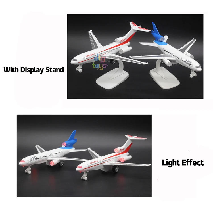 22cm Alloy Diecast Aircraft Toy Models Large Model Aircraft Pull Back Gifts for Boys Collections