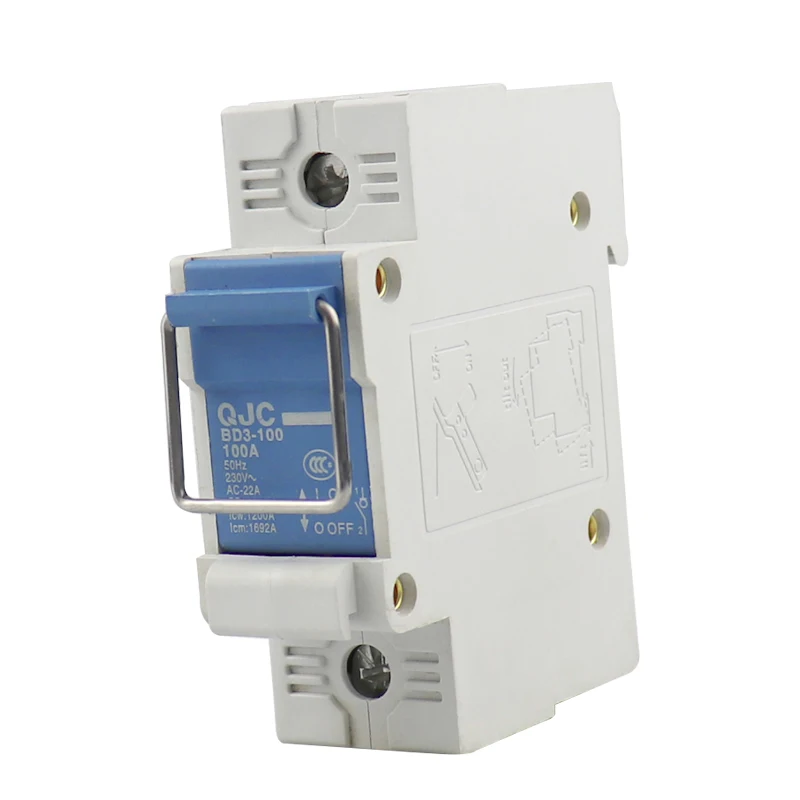  QJC оптовая продажа с фабрики OEM/ODM BD3-100 ручной вытянуть Тип IP20 100A 1 полюс Электрический