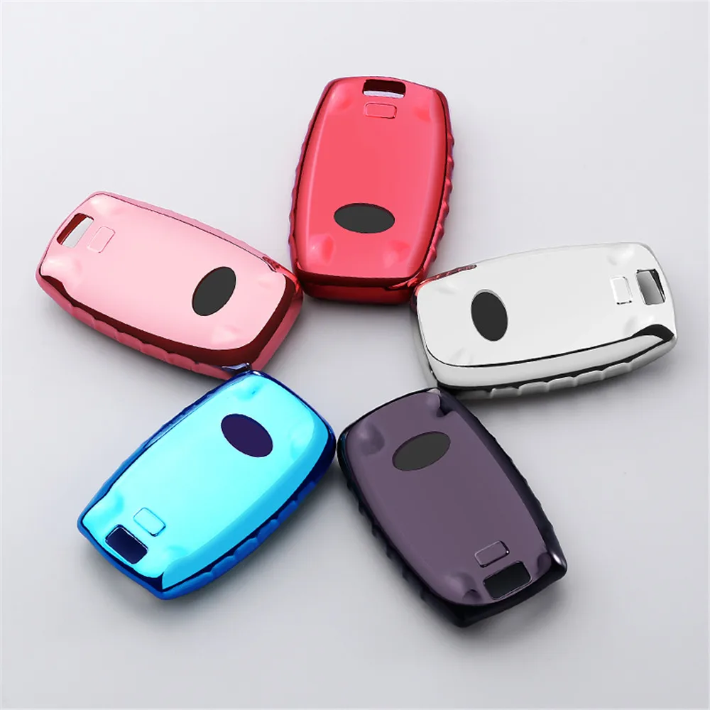 MUSUHA Car key fob cover Soft TPU Car Key Case Shell For KIA Carens K3S K4 K5 Car key Cover Case Smart Remote Key Case Shell