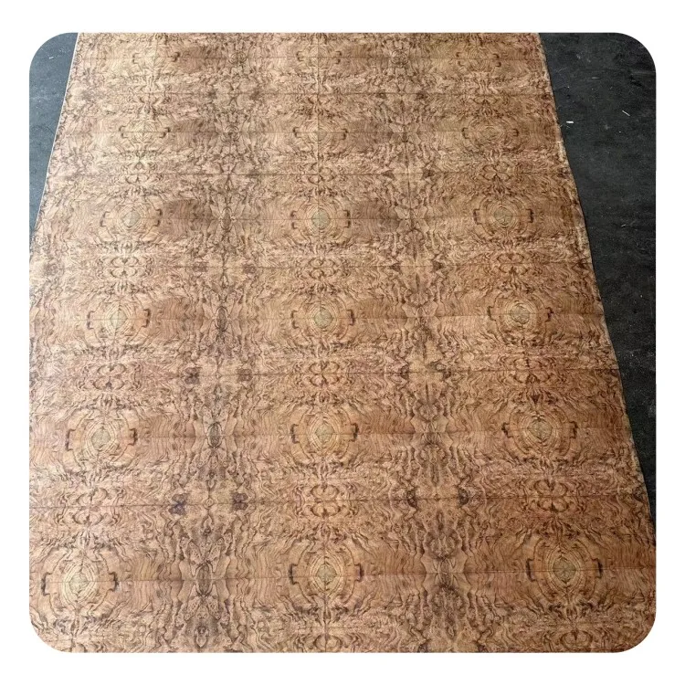 New Design  4*8 Feet Rotary Cut  Washed  Walnut Burl Wood Veneer High Grade  Burl Veneer Sheets