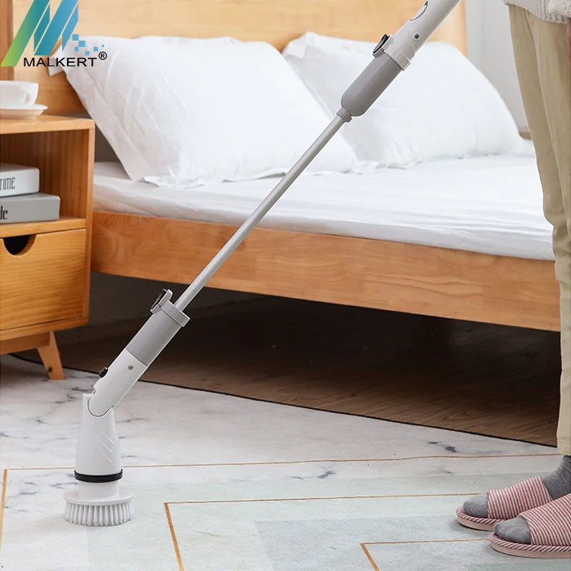 
Electric Spin Toilet Floor Scrubber Cleaning Brush Cordless Toilet Scrubber 