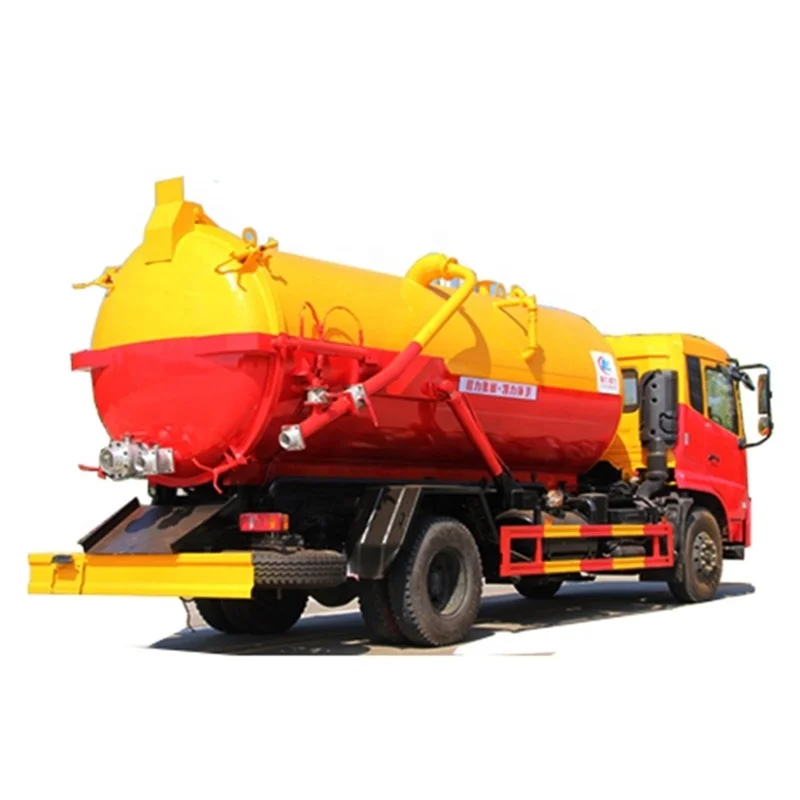  Dongfeng 12000L вакуумный резервуар для канализации и грузовик очистки струей воды высокого