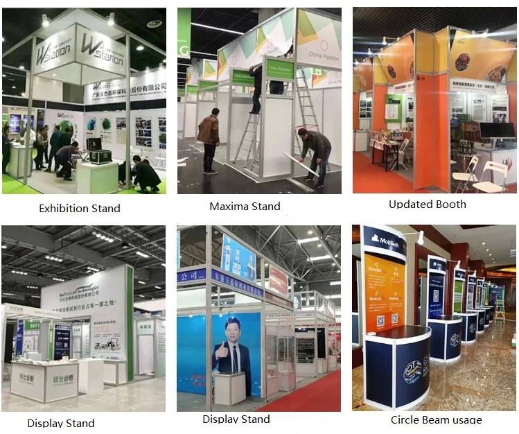 5 booth linked, EXHIBITION BOOTH 3X3M ,tradeshow aluminum made exhibition stand panel sheet