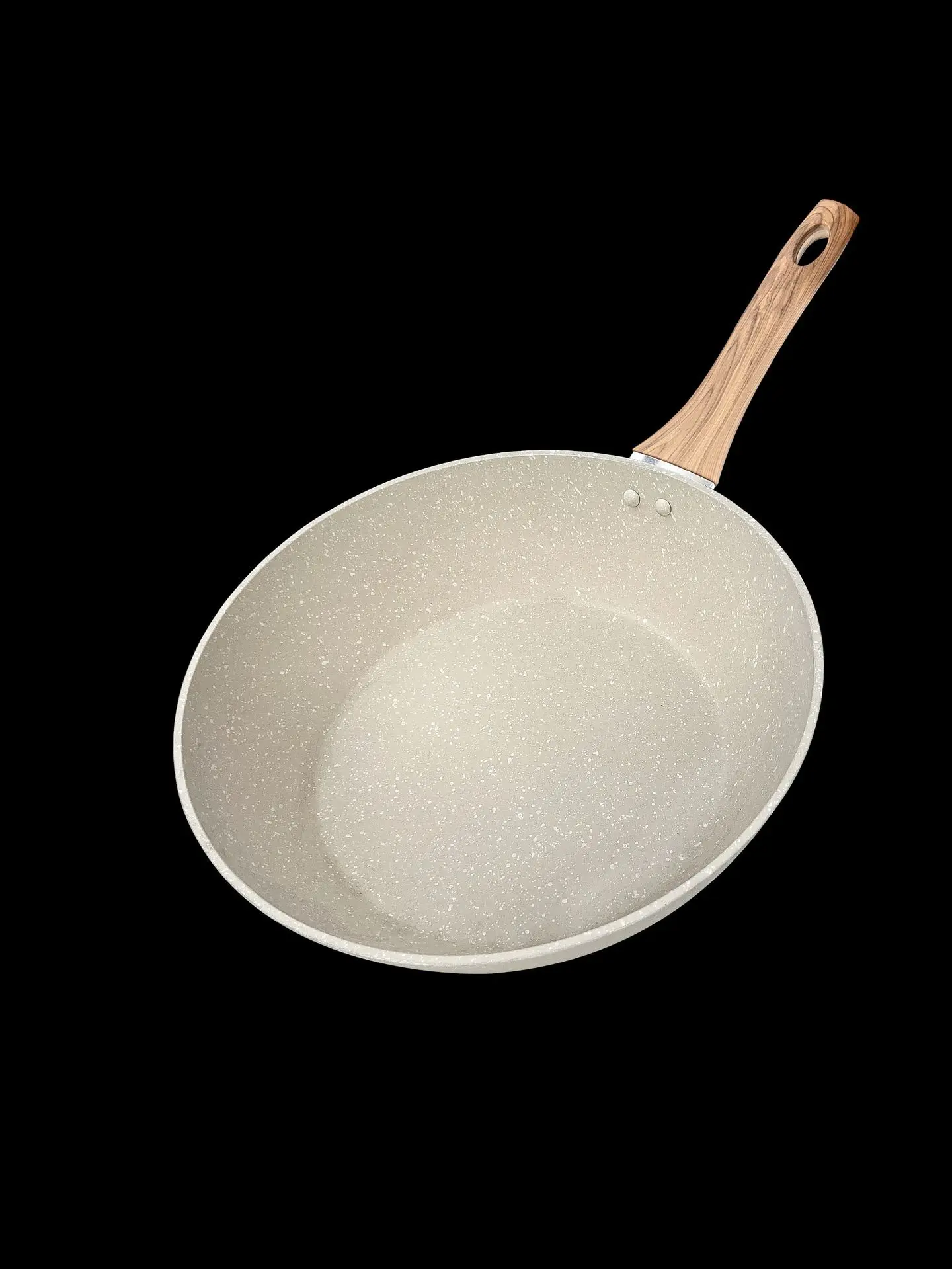 Marble Best Selling non stick Deep Fry Pan Kitchen Pan with Black Marble Nonstick Coating stone-coated deep fry pan