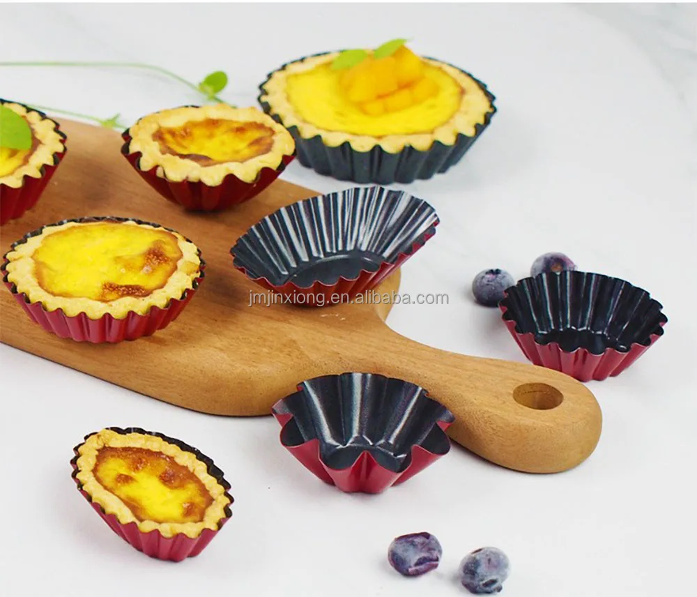 Chrysanthemum Shape Oval Round Non-Stick Carbon Steel Quiche Pizza Tart Bakery Pan Baking Tray Egg Tart Mold