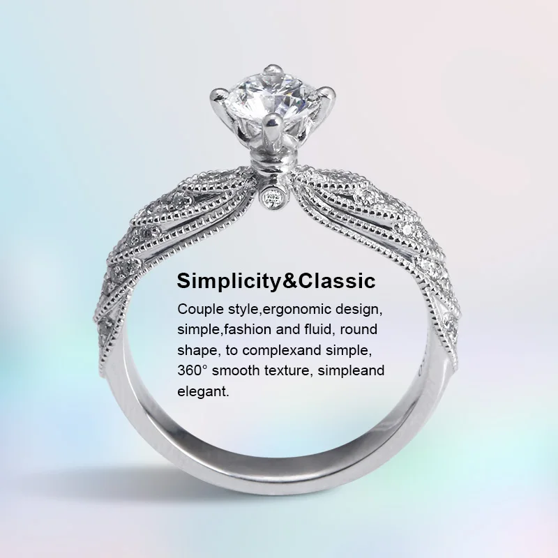 High Quality Bred Diamond Pt950 Platinum Men and Women Wedding Rings Sets White Gold Lab Created Diamond Engagement Ring Ladies