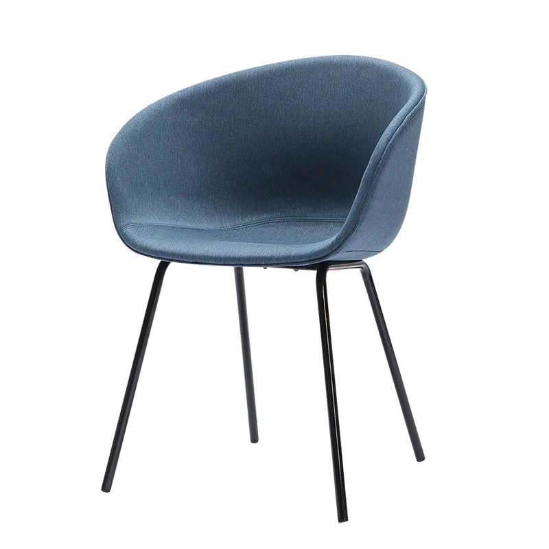 Luxury modern leisure arm office chair metal legs in rest areas