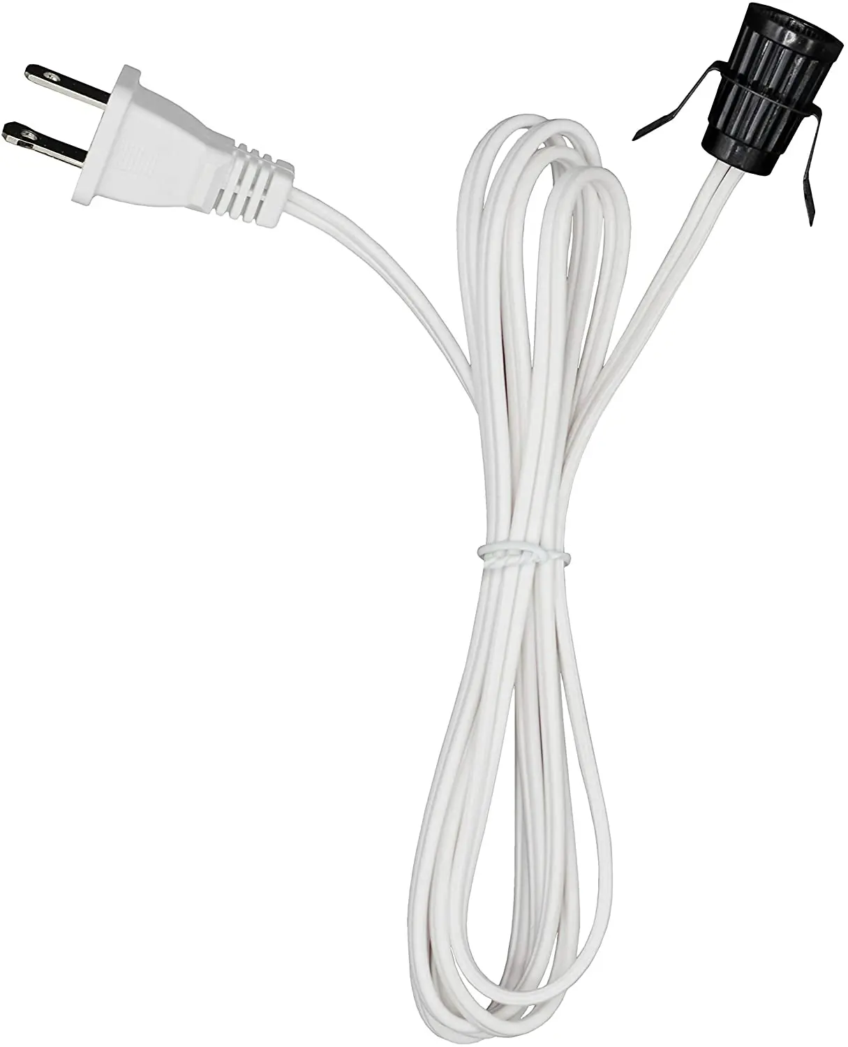 Lighting  Cord Set with Snap-In Pigtail Candelabra-Base Socket and Cord Switch