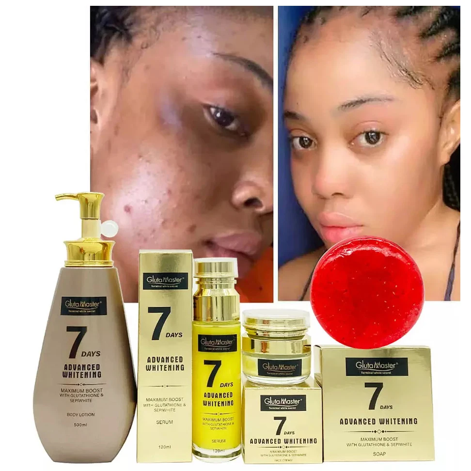 OEM отбеливание кожи Gluta Master 7 дней глютатио активное удаление темных пятен осветление лица уход за кожей набор с частным