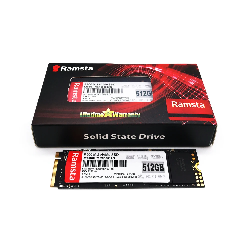 Ramsta SSD 256 Гб M.2 NVMe PCIe Gen 3,0x4 Lectura 3000 МБ/с. y Escritura 1000 МБ/с. SSD 257 ГБ