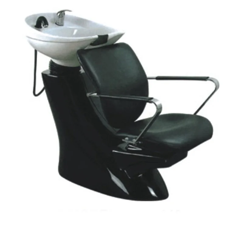 Hair washing folding white diamond salon shampoo chair