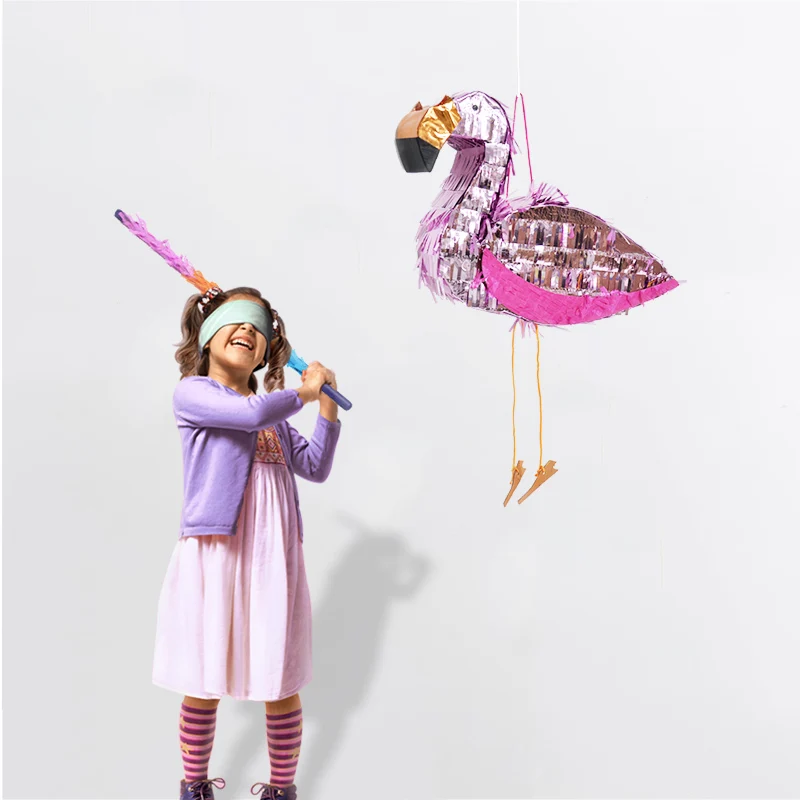 627057 16in Large 3D Flamingo Pinatas for birthday party wedding decoration custom maxican design cheap wholesale manufacturer