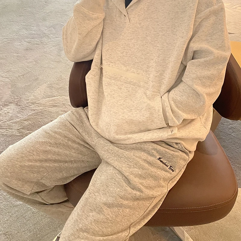 Custom streetwear heavy cotton wide straight leg sweat track pants french terry mens stripe baggy double waisted sweatpants men