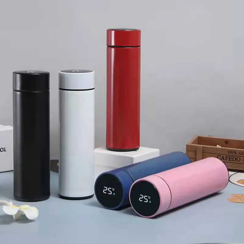termo digital inteligente Insulated Digital Smart Vacuum Flask Led Temperature Control Stainless Steel Smart Water Bottles