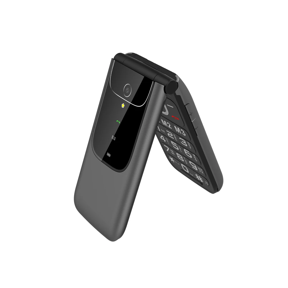 Wholesale 4G elder flip mobile phone big battery big button cellphone feature keypad fip phone With SOS