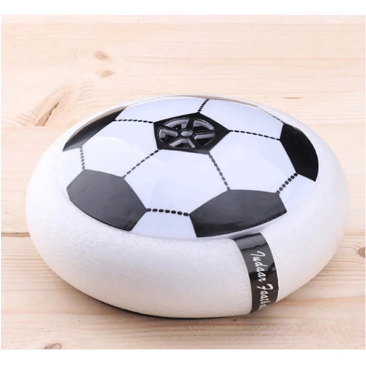Indoor led light colorful disc football toy air power suspended hover soccer ball