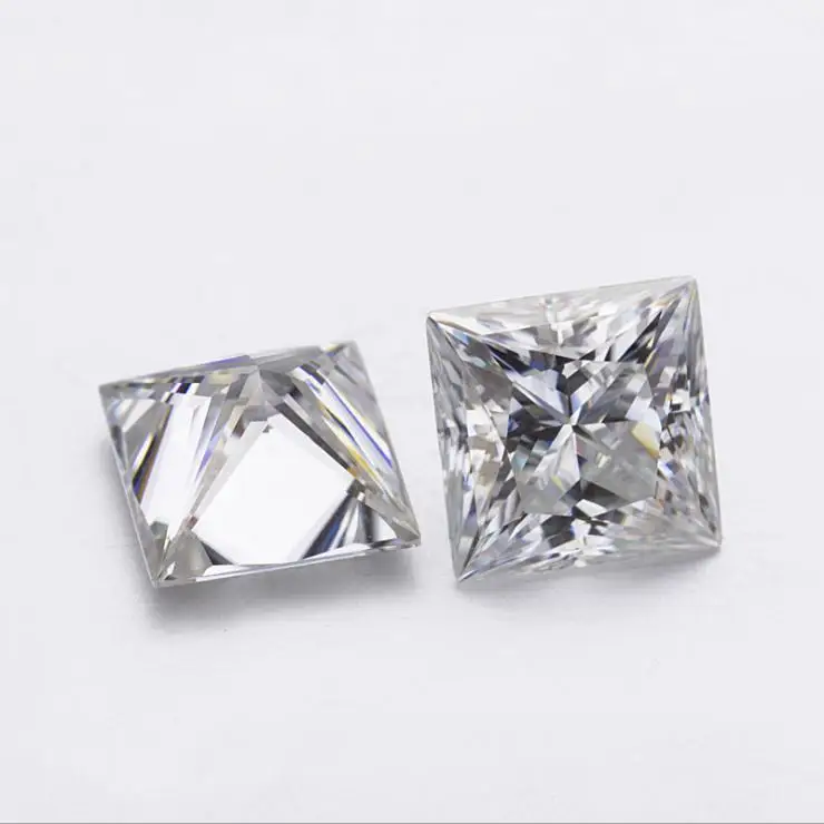 square shape moissanite princess cut moissanite 1ct on sale