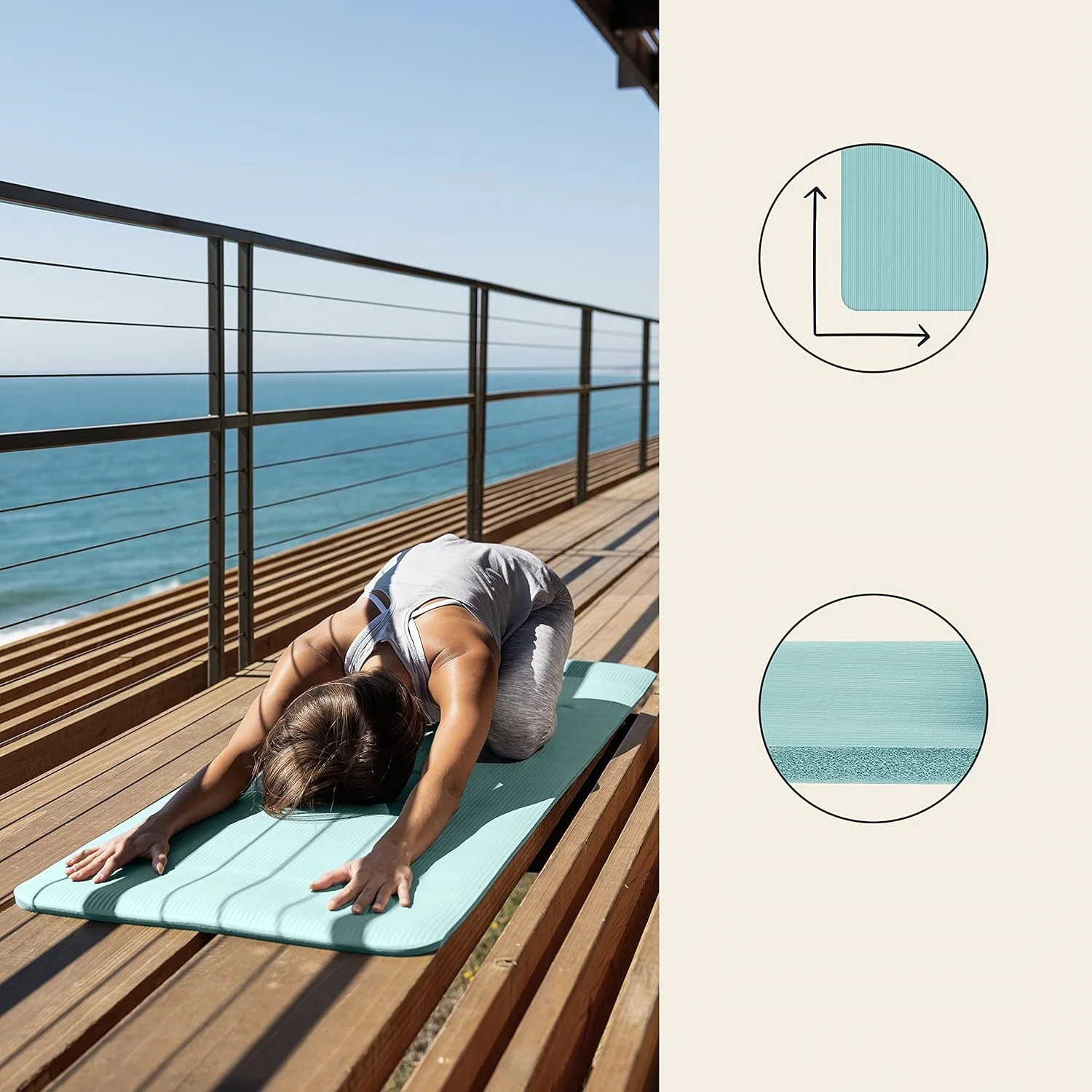 ECO friendly Manufacturer NBR yoga mat non slip yoga mat high quality wholesale Custom Logo printed NBR yoga mats