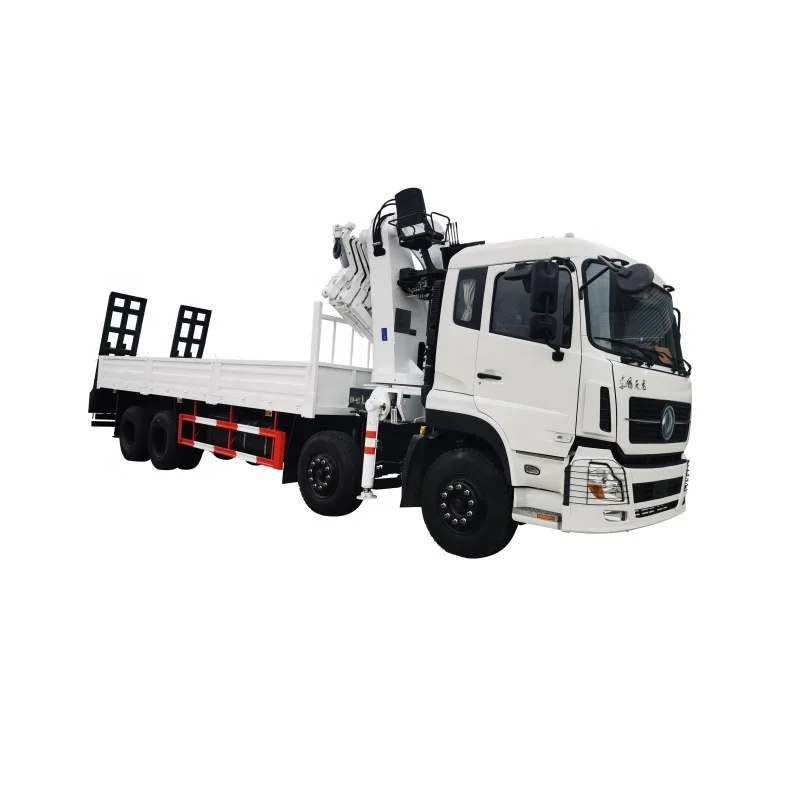 SQZ330 6.3 ton Dongfeng light truck micro truck van with hydraulic mounted truck small crane