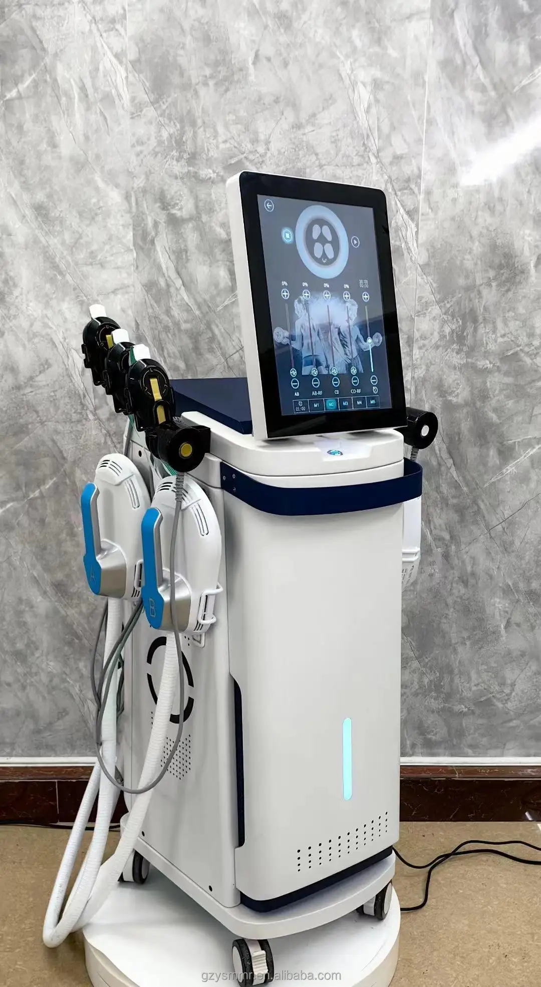 EMS Standing Vertical Body Shaping Machine RF Technology Hot Sculpting Beauty Equipment Stainless Steel Face Detox AU CN ZA