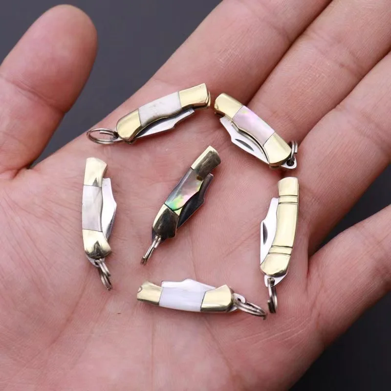 Portable Folding Mini Pocket Knife Multifunction Keychain Pendant Camping Outdoor Small Knives Cutter Opener Unpacking Hand Tool