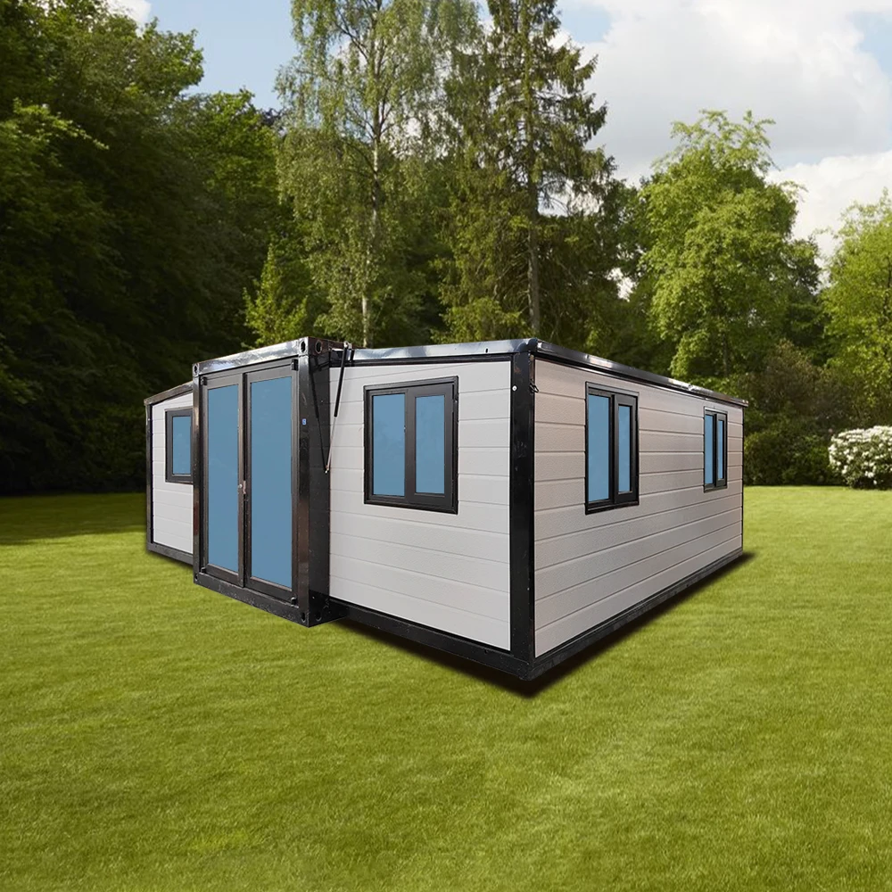 Luxury Villa Expandable Container House With Balcony And Pitched Roof Beautiful And Cosy 2 Bedroom Bathroom Kitchen Equipped